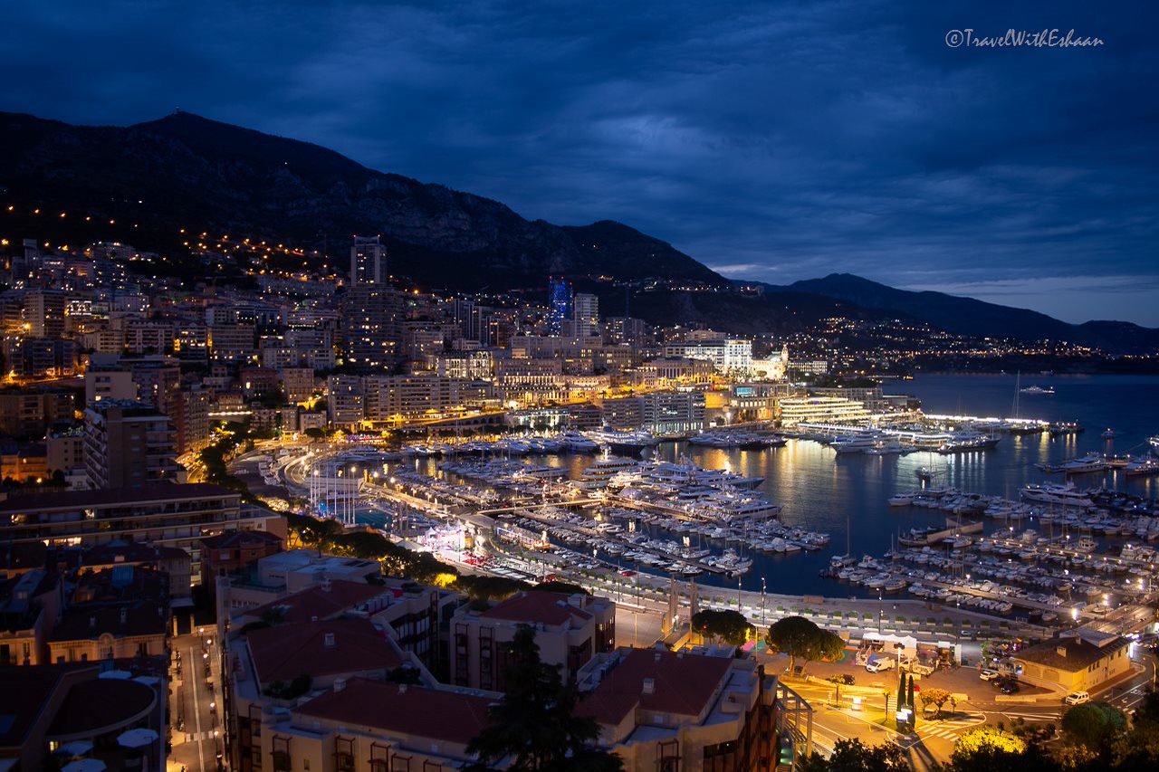 View of the Monaco Harbor from the Grimaldi Palace